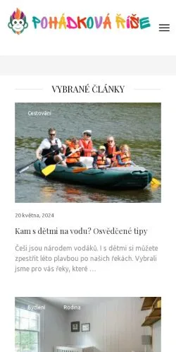 스폰서 기사용 체코 매체 Pohádková Říše 사이트 미리보기