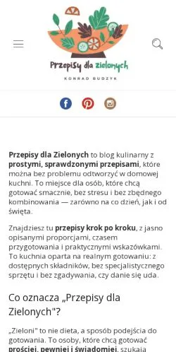 스폰서 기사용 폴란드 매체 Przepisy Dla Zielonych 사이트 미리보기