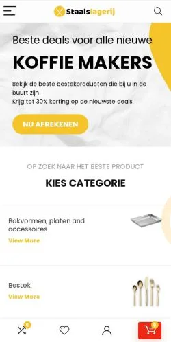 Podgląd witryny Staalslagerij, medium z kraju Holandia do artykułów sponsorowanych