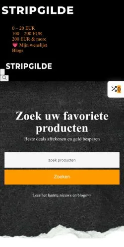 スポンサード記事向けのベルギーメディア、Stripgildeのサイトプレビュー