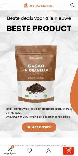 Podgląd witryny Supermarktactueel, medium z kraju Holandia do artykułów sponsorowanych