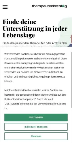 Anteprima del sito Therapeutenkatalog, media di Germania per articoli sponsorizzati
