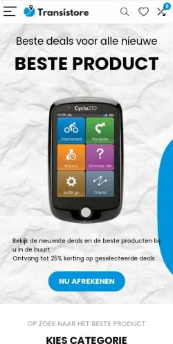 Anteprima del sito Transistore, media di Belgio per articoli sponsorizzati
