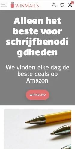 スポンサード記事向けのオランダメディア、Winmailsのサイトプレビュー