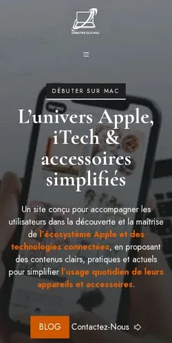 スポンサード記事向けのフランスメディア、Débuter sur Macのサイトプレビュー