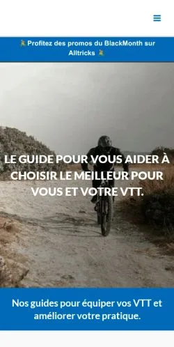 Vista previa del sitio Super VTT, medio de Francia para artículos patrocinados