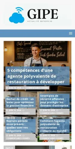 Pré-visualização do site GIPE76, meio de França para artigos patrocinados