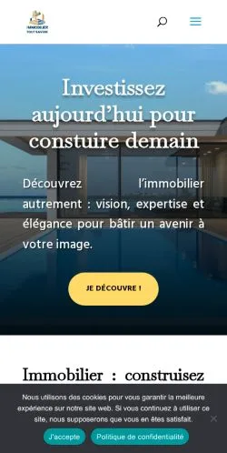 Pré-visualização do site Immobilier Tout Savoir, meio de França para artigos patrocinados