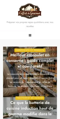 Anteprima del sito Coffret Du Gourmet, media di Francia per articoli sponsorizzati