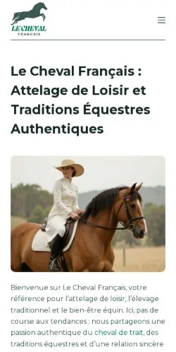 Anteprima del sito Le Cheval Français, media di Francia per articoli sponsorizzati