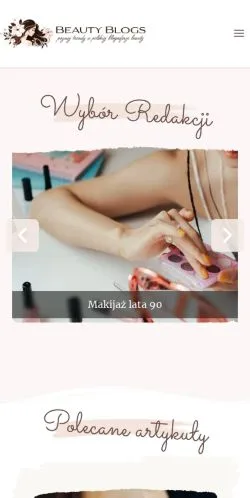 Anteprima del sito BeautyBlogs, media di Polonia per articoli sponsorizzati