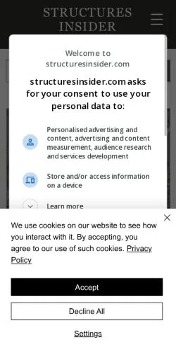 Forhåndsvisning av nettstedet Structures Insider, medium fra USA for sponsede artikler