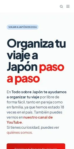 Anteprima del sito Todo Sobre Japón, media di Spagna per articoli sponsorizzati