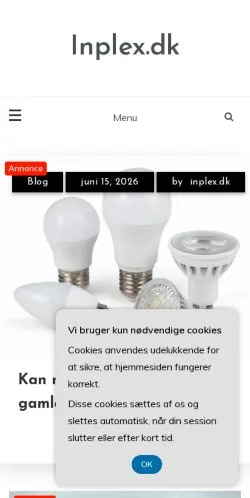 Pré-visualização do site Inplex.dk -, meio de Dinamarca para artigos patrocinados