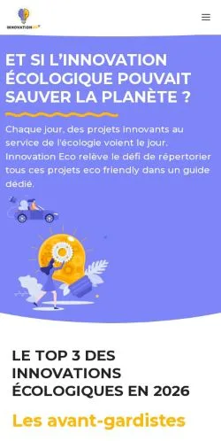 Podgląd witryny Innovation Écologique, medium z kraju Francja do artykułów sponsorowanych