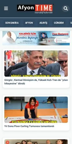 Voorbeeld van de site AfyonTime, medium uit Turkije voor gesponsorde artikelen