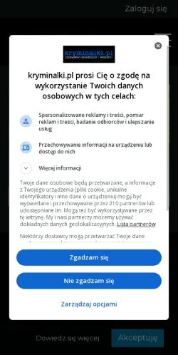 Anteprima del sito Kryminalki, media di Polonia per articoli sponsorizzati