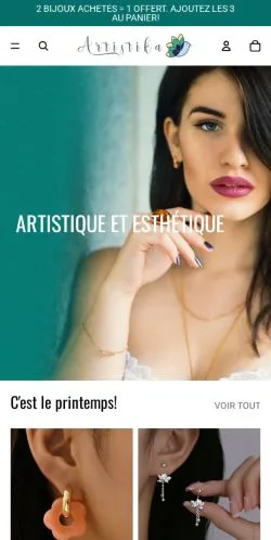 Anteprima del sito Artistika, media di Francia per articoli sponsorizzati