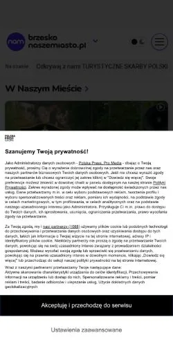スポンサード記事向けのポーランドメディア、Brzesko Nasze Miastoのサイトプレビュー
