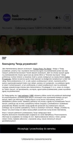Anteprima del sito Łask Nasze Miasto, media di Polonia per articoli sponsorizzati