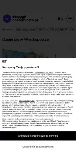 Anteprima del sito Zbąszyń Nasze Miasto, media di Polonia per articoli sponsorizzati