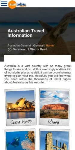 Preview of the Australian Explorer website, a media outlet in United States for sponsored articles