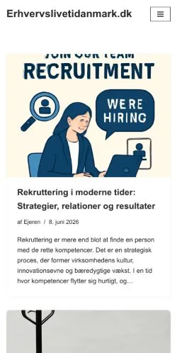 Anteprima del sito Erhvervslivetidanmark.dk -, media di Danimarca per articoli sponsorizzati