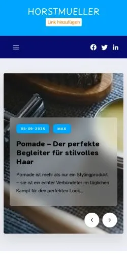 スポンサード記事向けのドイツメディア、Horstmueller.deのサイトプレビュー