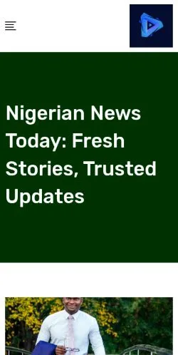 スポンサード記事向けのアメリカ合衆国メディア、Nigerian News Todayのサイトプレビュー