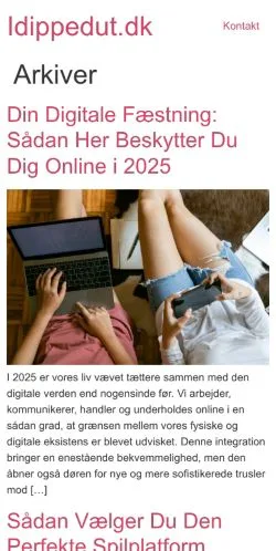 Aperçu du site Idippedut.dk, média de Danemark pour articles sponsorisés