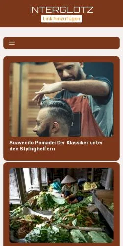 Vista previa del sitio Interglotz.de, medio de Alemania para artículos patrocinados