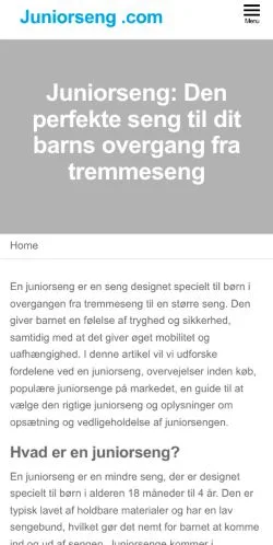 Vorschau der Website Juniorseng .com, Medium aus Dänemark für gesponserte Artikel