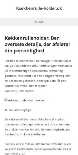 Anteprima del sito Køkkenrulleholder, media di Danimarca per articoli sponsorizzati