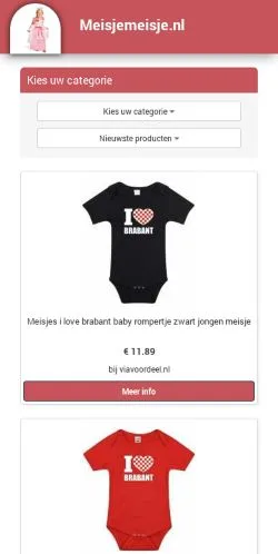 Anteprima del sito Meisjemeisje, media di Paesi Bassi per articoli sponsorizzati