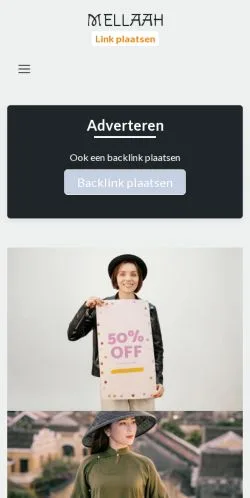 Podgląd witryny Mellaah.nl, medium z kraju Holandia do artykułów sponsorowanych