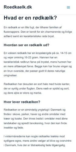 Anteprima del sito Roedkaelk, media di Danimarca per articoli sponsorizzati