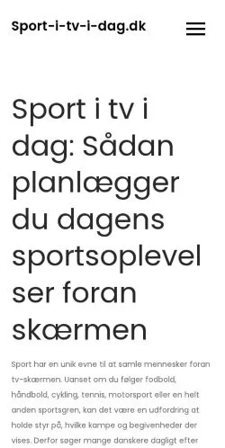 Anteprima del sito Sport-i-tv-i-dag.dk, media di Danimarca per articoli sponsorizzati