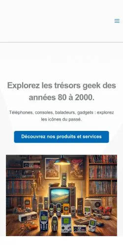 Podgląd witryny Vintage Geek, medium z kraju Francja do artykułów sponsorowanych
