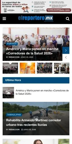 Podgląd witryny elReporteroMx, medium z kraju Meksyk do artykułów sponsorowanych