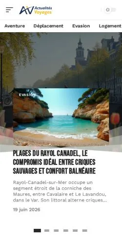 Anteprima del sito Actualités Voyages, media di Francia per articoli sponsorizzati