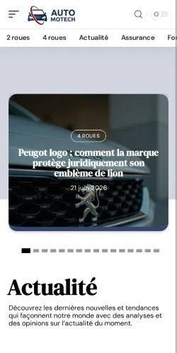스폰서 기사용 프랑스 매체 Automotech 사이트 미리보기