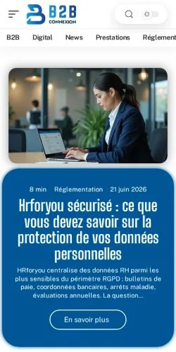 Vista previa del sitio B2B Connexion, medio de Francia para artículos patrocinados