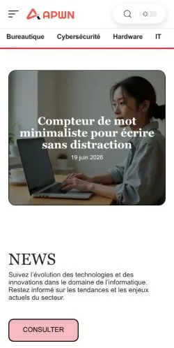 スポンサード記事向けのフランスメディア、APWNのサイトプレビュー