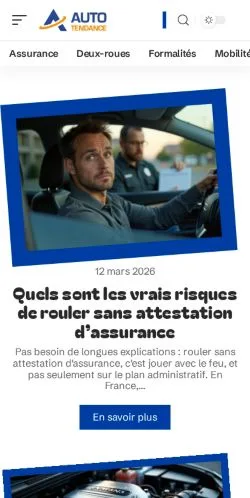 Anteprima del sito Auto Tendance, media di Francia per articoli sponsorizzati