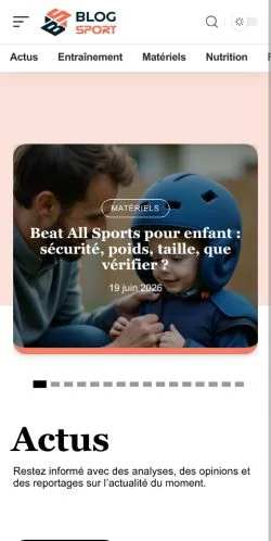 Anteprima del sito Blog Sport, media di Francia per articoli sponsorizzati