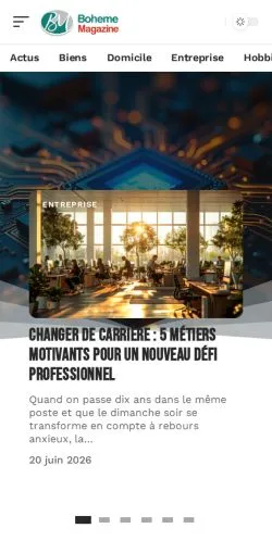 Anteprima del sito Bohème Magazine, media di Francia per articoli sponsorizzati