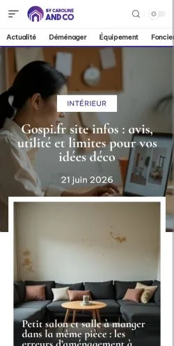 Vista previa del sitio By Caroline And Co, medio de Francia para artículos patrocinados