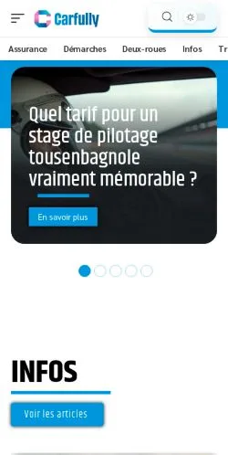 Preview of the Carfully website, a media outlet in France for sponsored articles