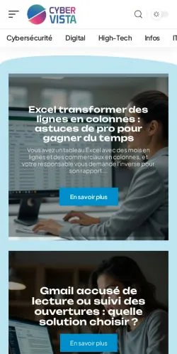 스폰서 기사용 프랑스 매체 Cyber Vista 사이트 미리보기