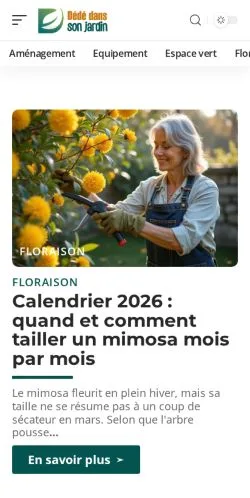 Anteprima del sito Dédé Dans Son Jardin, media di Francia per articoli sponsorizzati